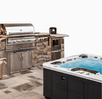 Outdoor Kitchen with a Hot Tub